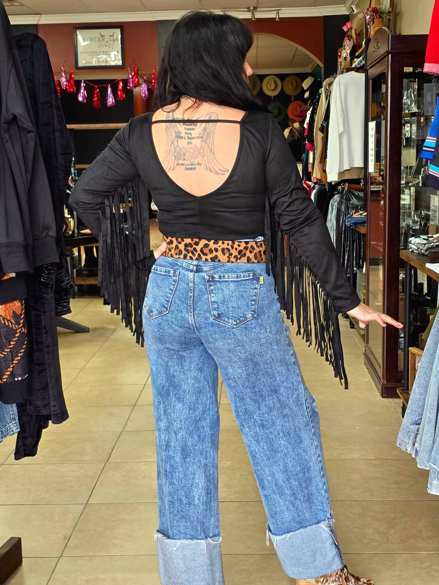 MaMa'Cita Fringe Bodysuit90s