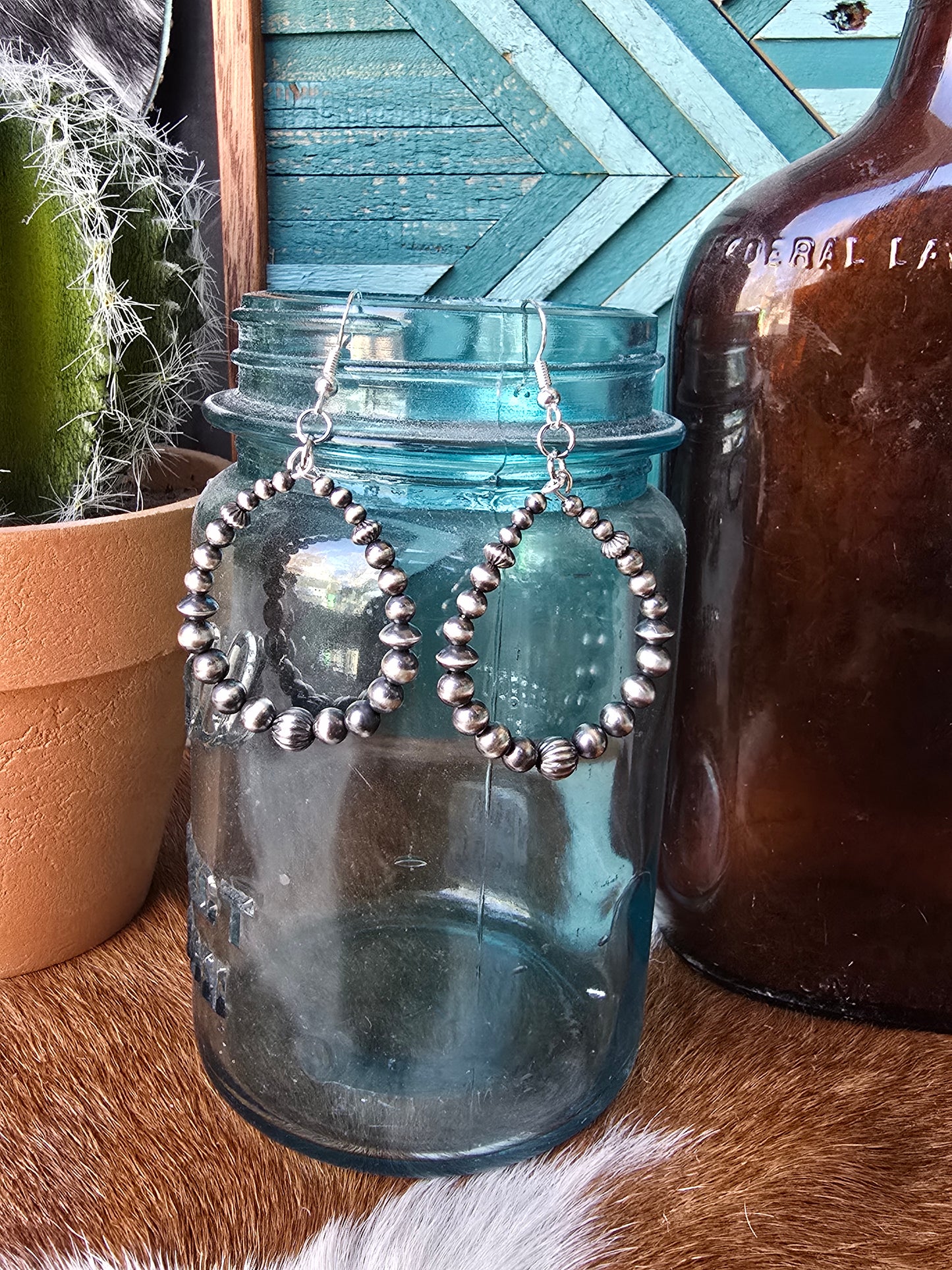 Moonlit Silver Pearl Teardrop Earrings