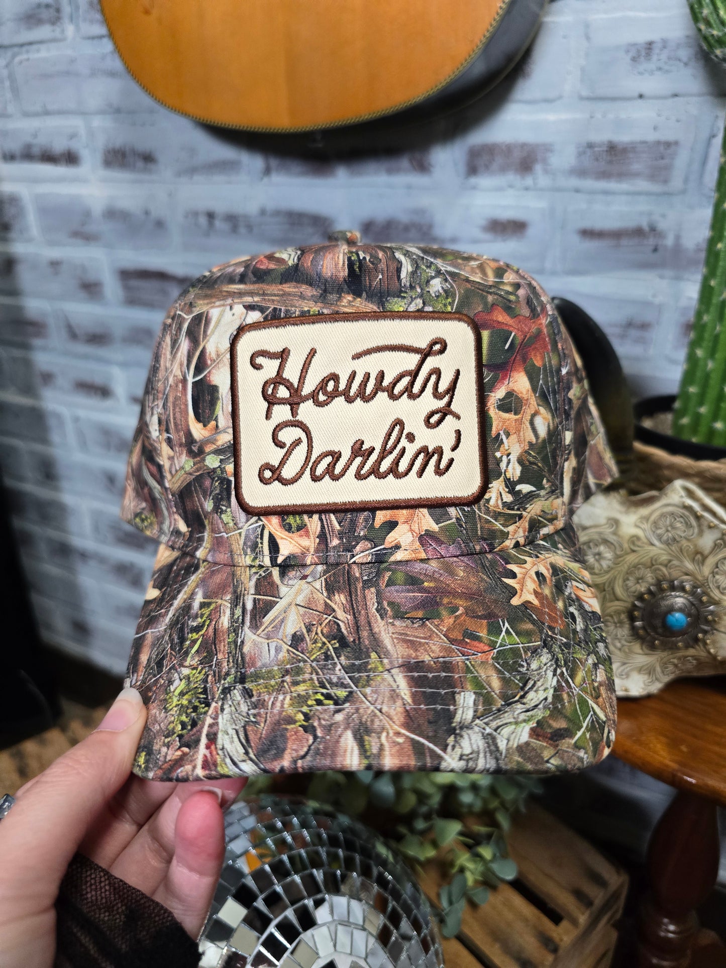 Howdy Darlin Camo Trucker Hat