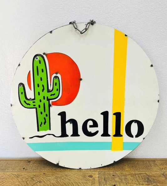 Accroche-porte Bonjour Cactus