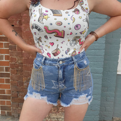 You're A Star Rhinestone Shorts