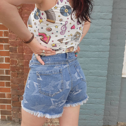 You're A Star Rhinestone Shorts