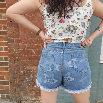 You're A Star Rhinestone Shorts