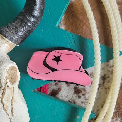 Western Hat Claw Clip