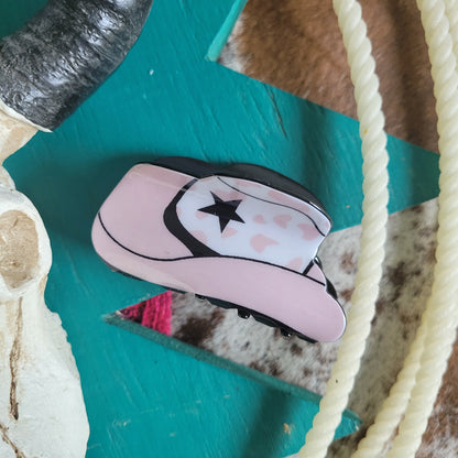 Western Hat Claw Clip