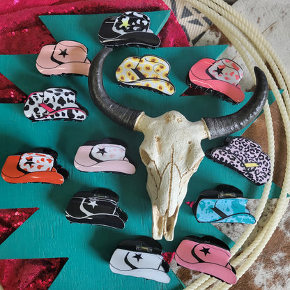 Western Hat Claw Clip