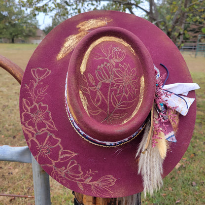 Chapeau Fedora Tige D'Or