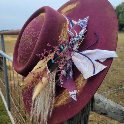 Chapeau Fedora Tige D'Or