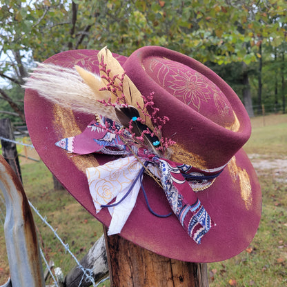Chapeau Fedora Tige D'Or