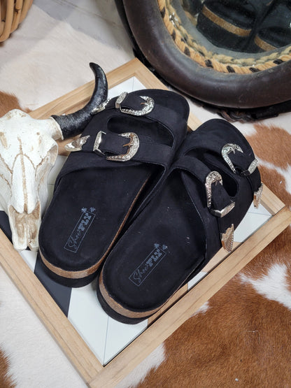 Platinum Buckle Sandal