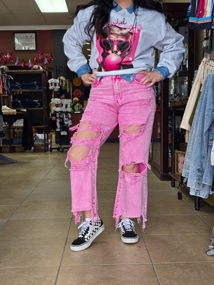 Baby Doll Acid Wash Jeans