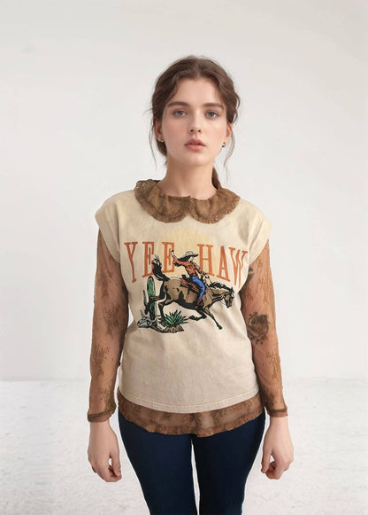 YeeHaw Cap Sleeve Tee