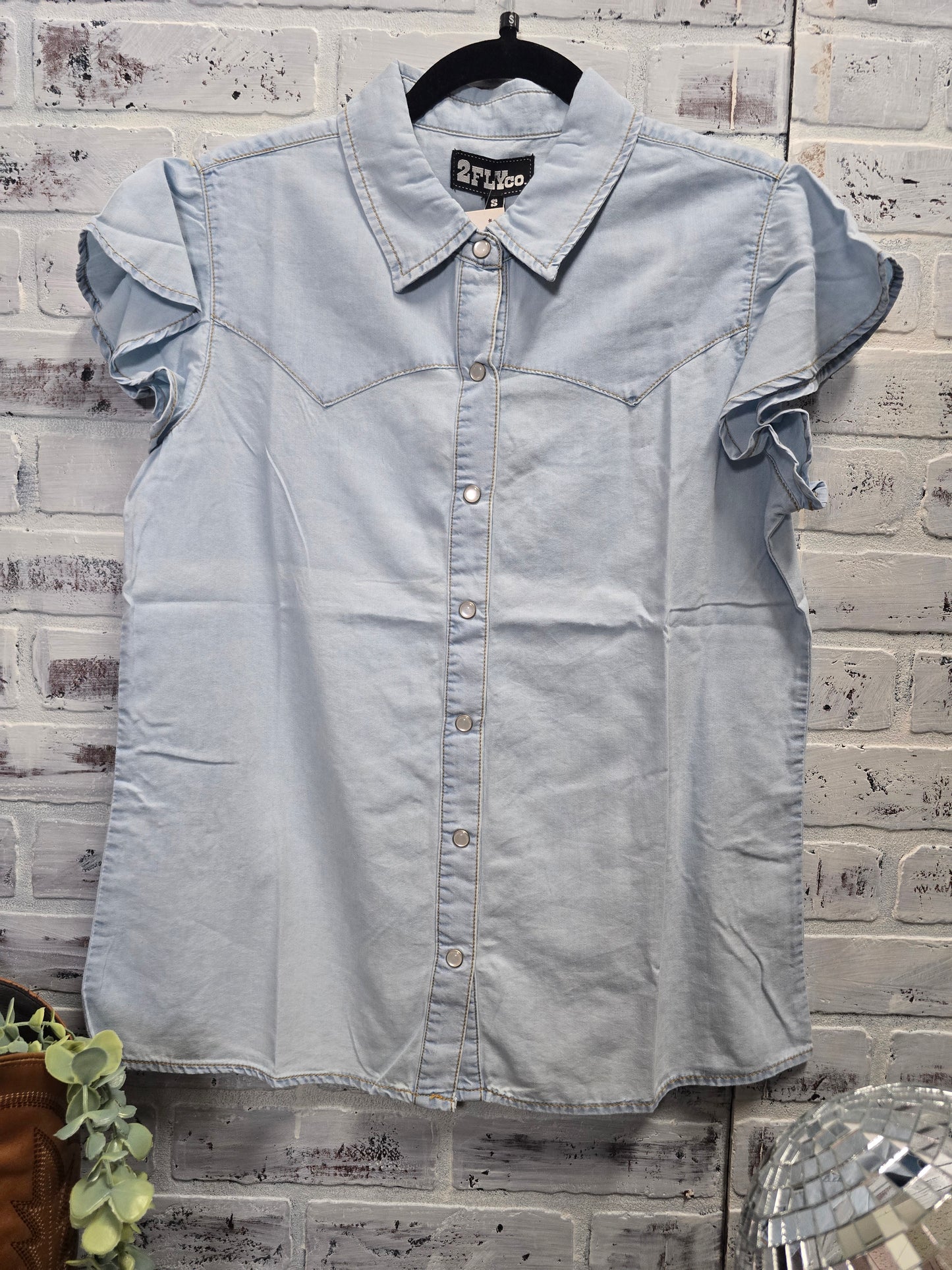 Dainty Denim Top