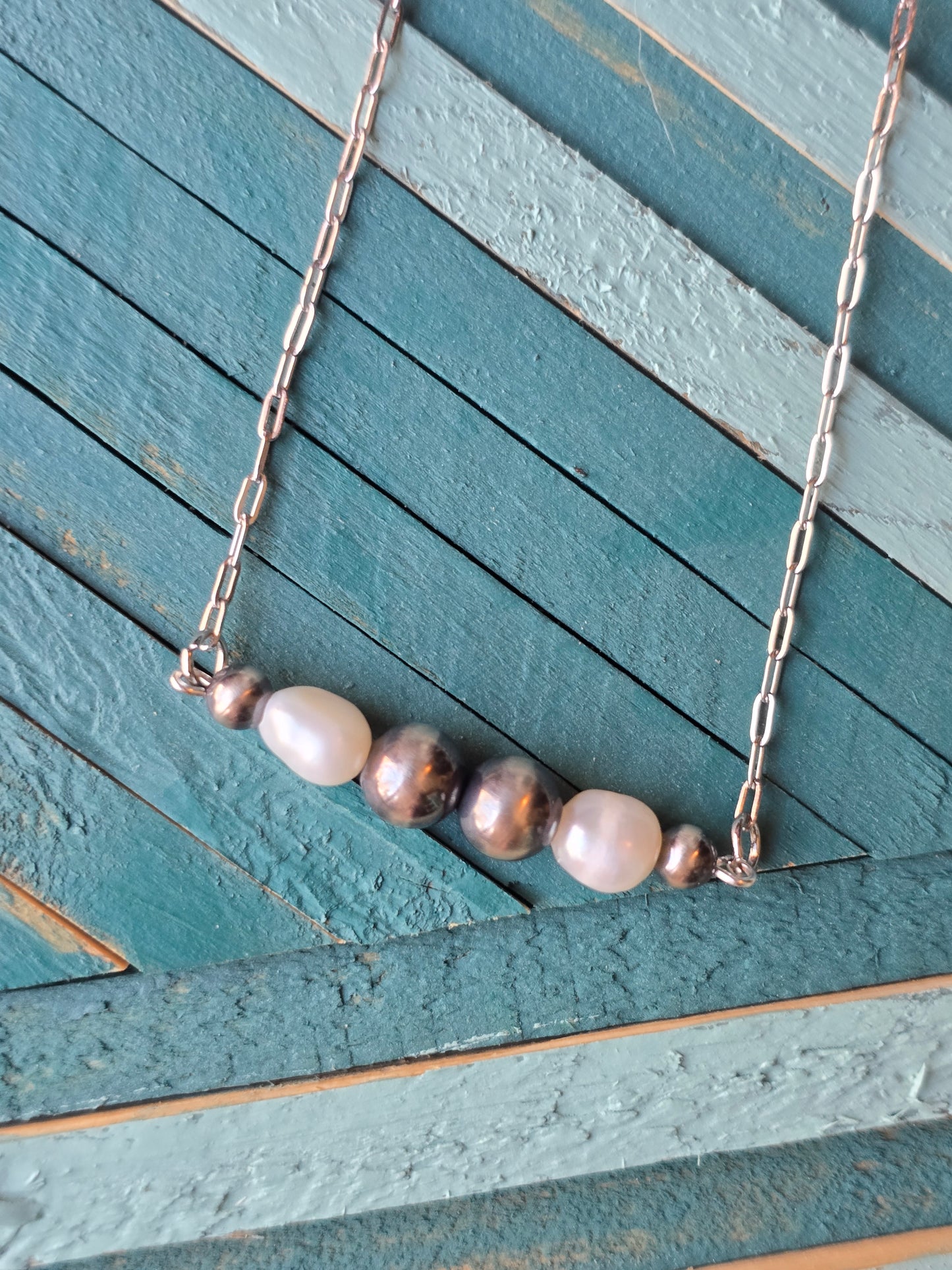 Untamed Pearl Bar Necklace