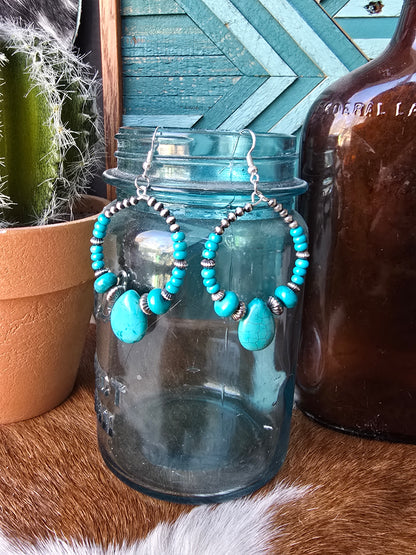 Turquoise Canyon Hoop Earrings