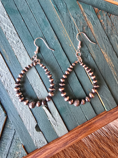 Moonlit Silver Pearl Teardrop Earrings