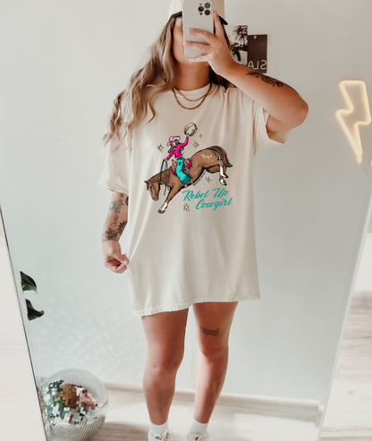 Rebel Up Cowgirl Tee [ivory]