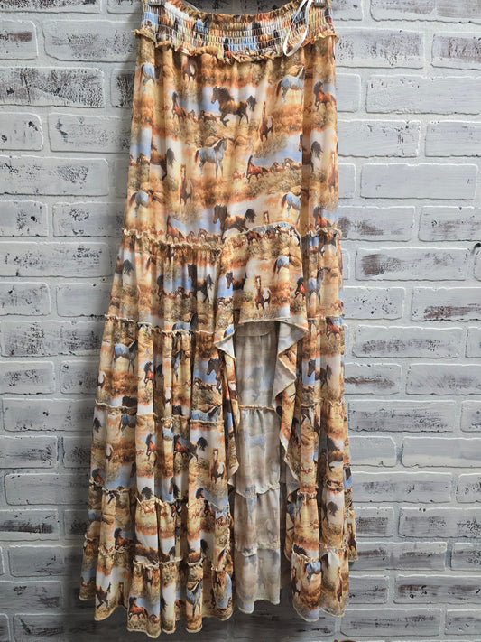 Wild Horses Ruffle Skirt