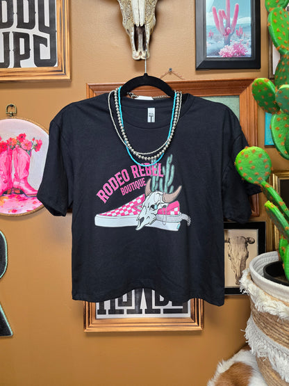 Rodeo Rebel Vans Crop Tee