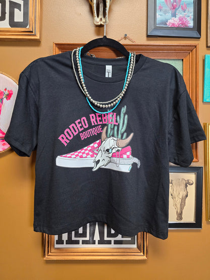 Rodeo Rebel Vans Crop Tee