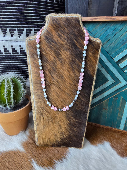 Blushing Hearts Necklace