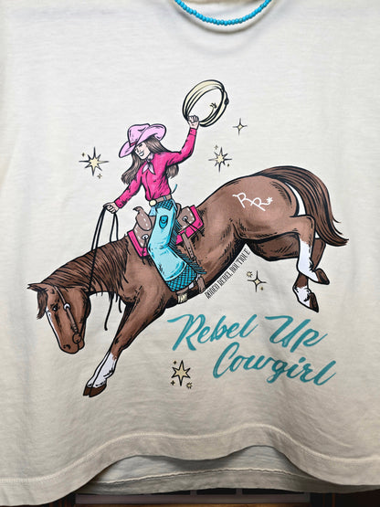 Rebel Up Cowgirl Boxy Tee