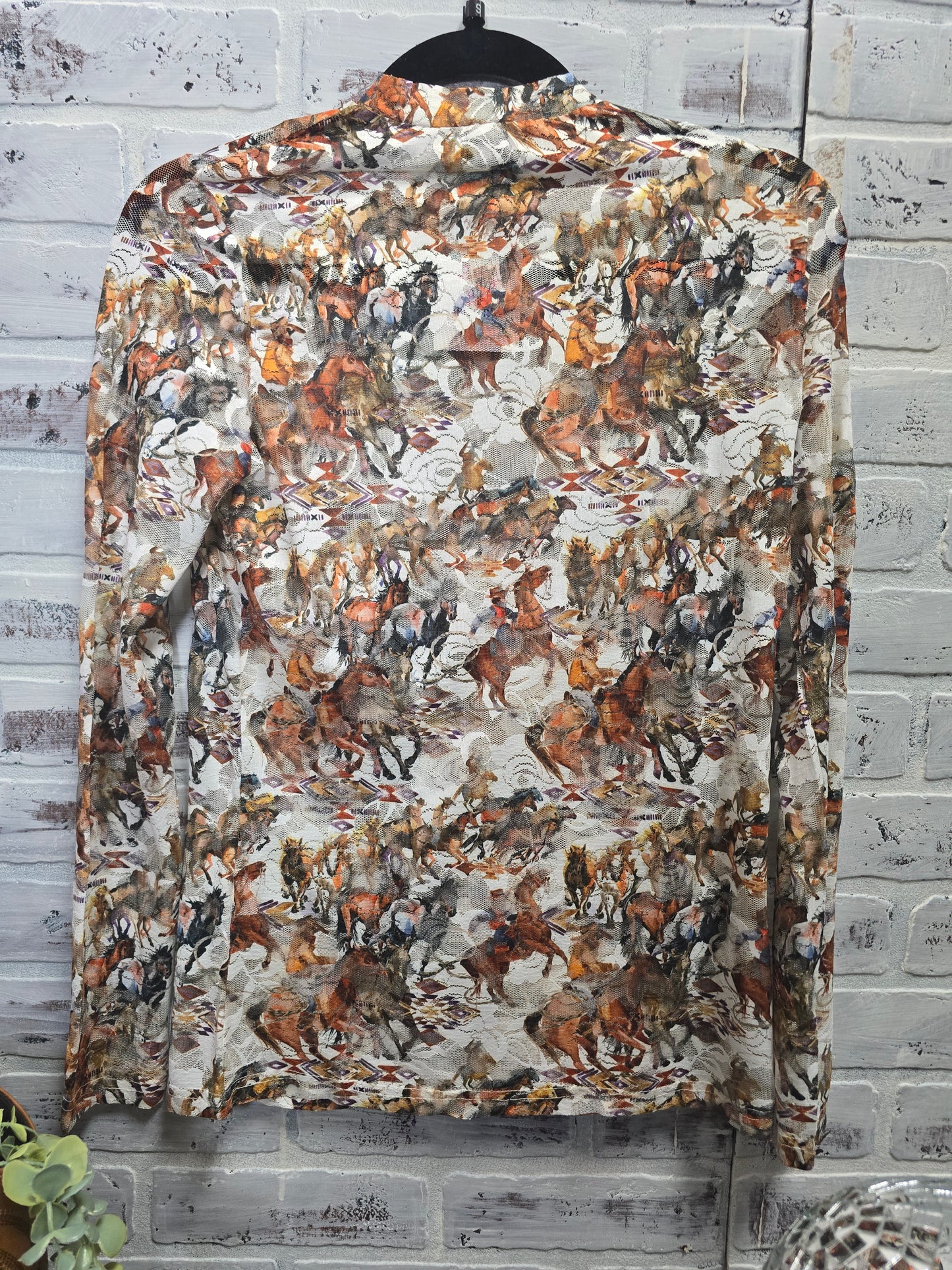 Buckaroo Lace Mesh Top