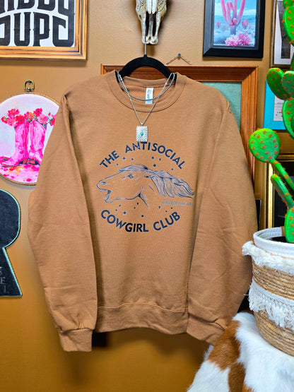 Antisocial Cowgirl Crewneck [pecan]