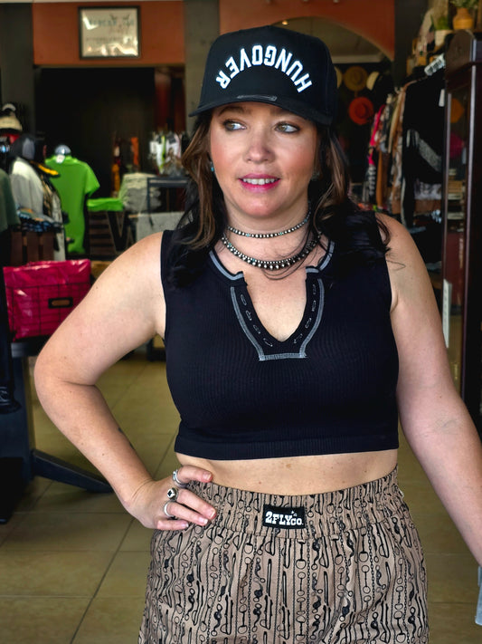 Y2K Crop Tank [Black]