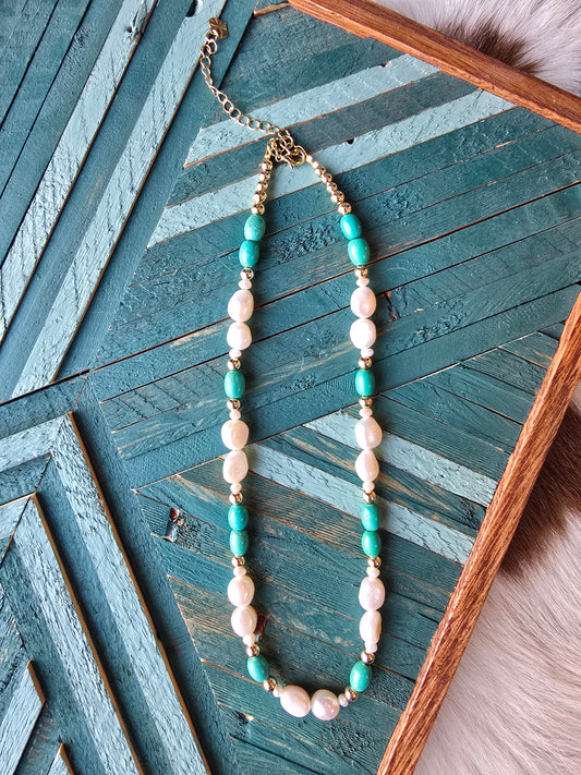 Golden Prairie Moon Necklace