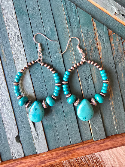 Turquoise Canyon Hoop Earrings