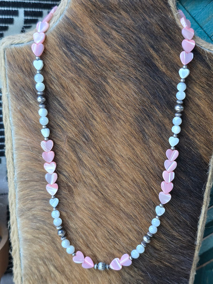 Blushing Hearts Necklace
