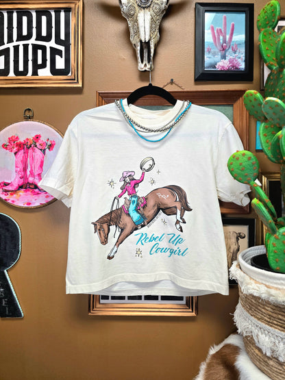 Rebel Up Cowgirl Boxy Tee