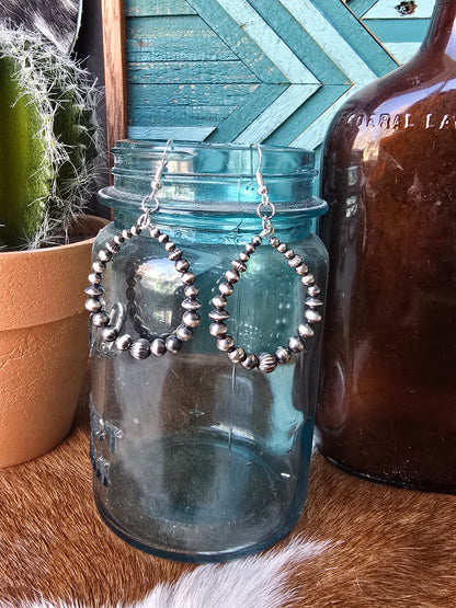 Moonlit Silver Pearl Teardrop Earrings