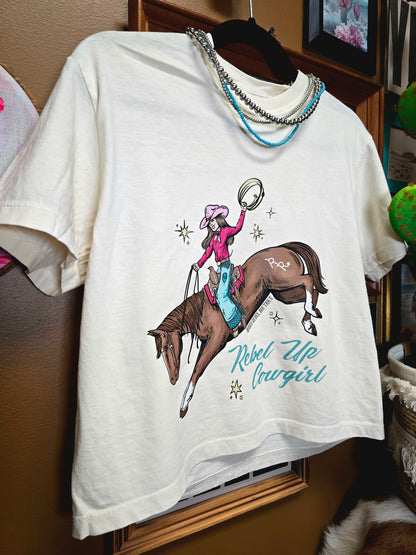 Rebel Up Cowgirl Boxy Tee