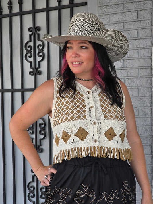 Monty Crochet Vest