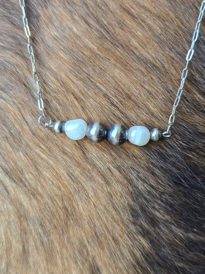 Untamed Pearl Bar Necklace