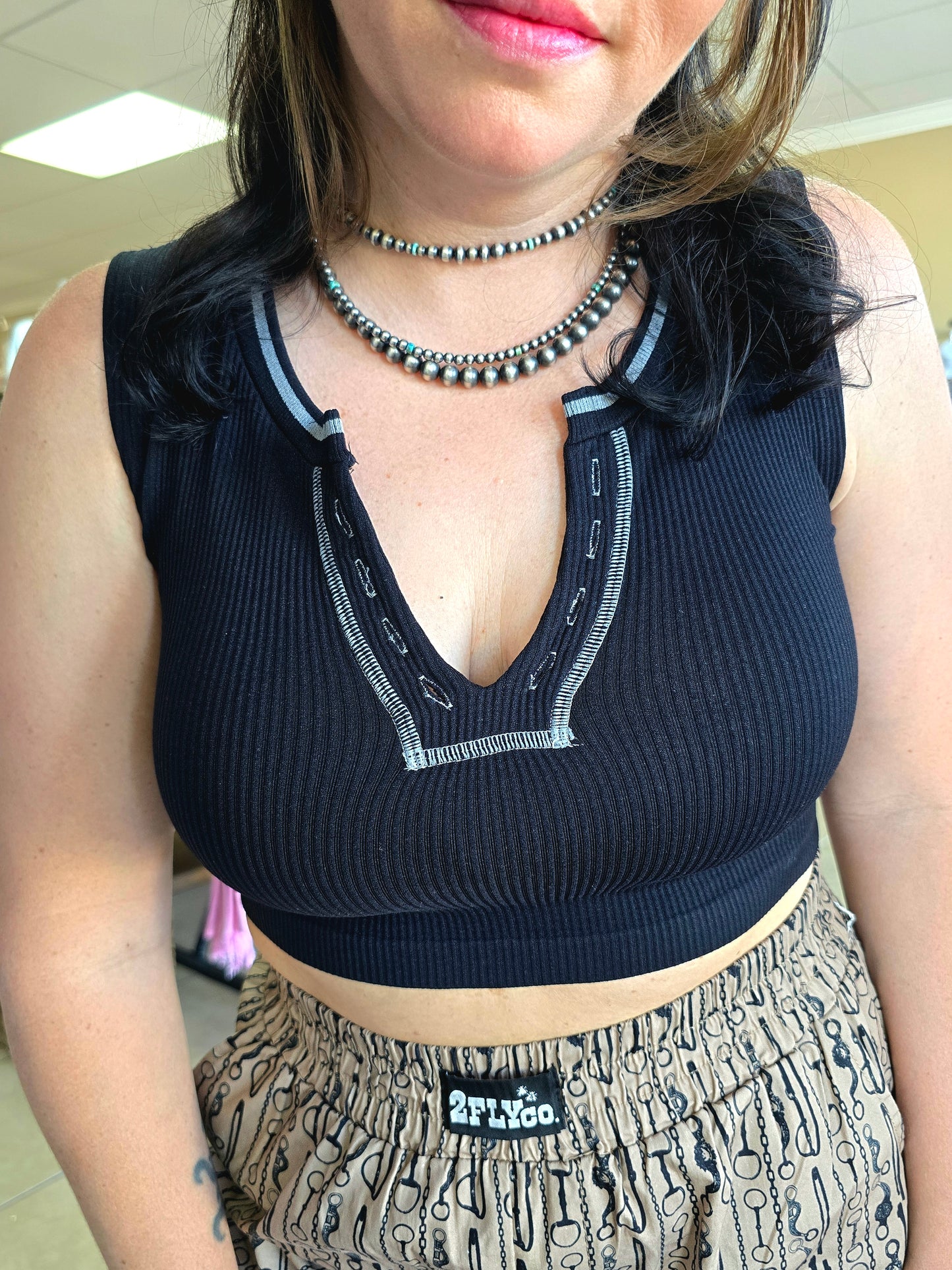 Y2K Crop Tank [Black]