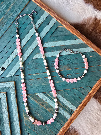 Blushing Hearts Necklace