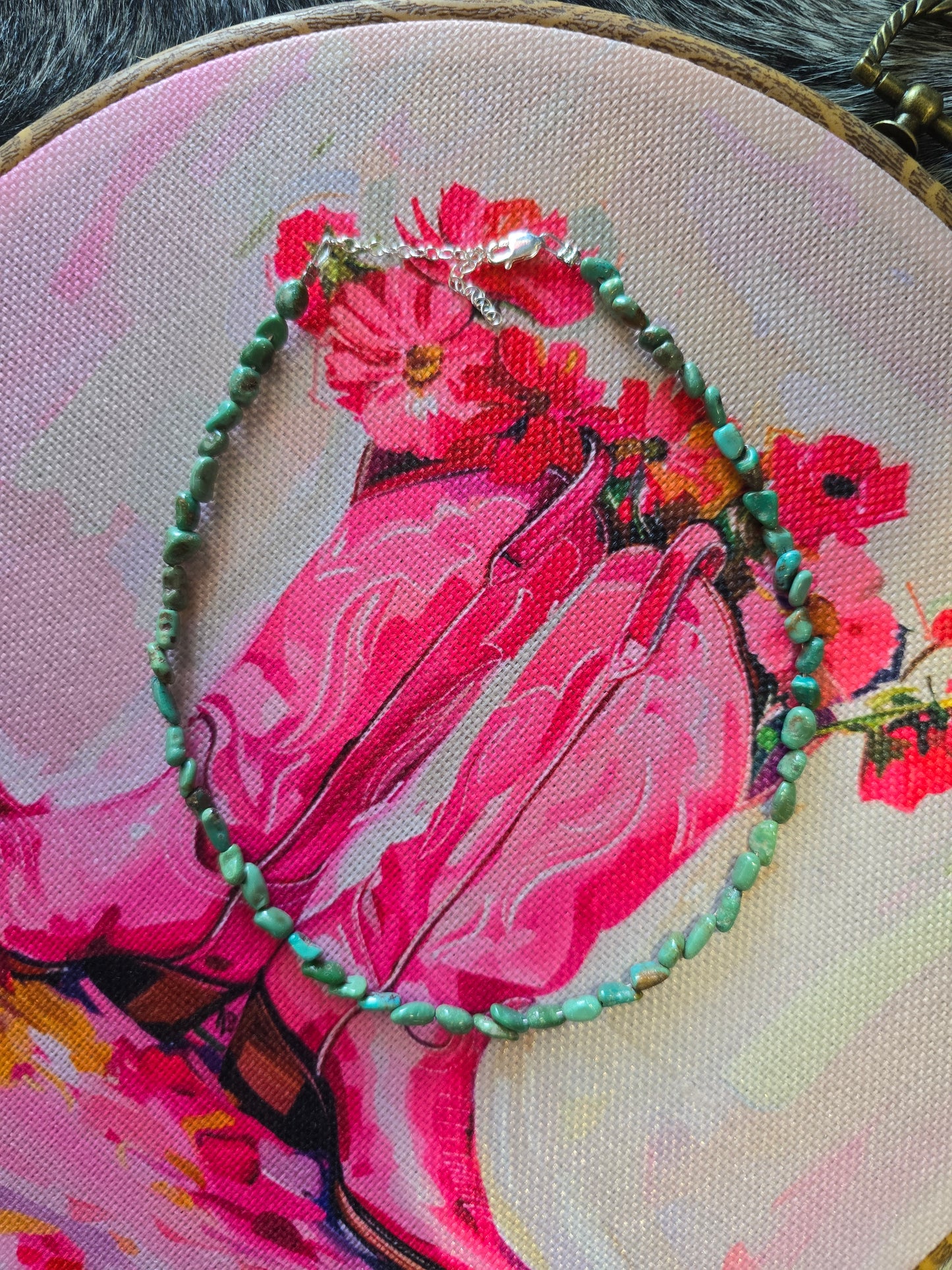 Chipped Turquoise Choker [green]