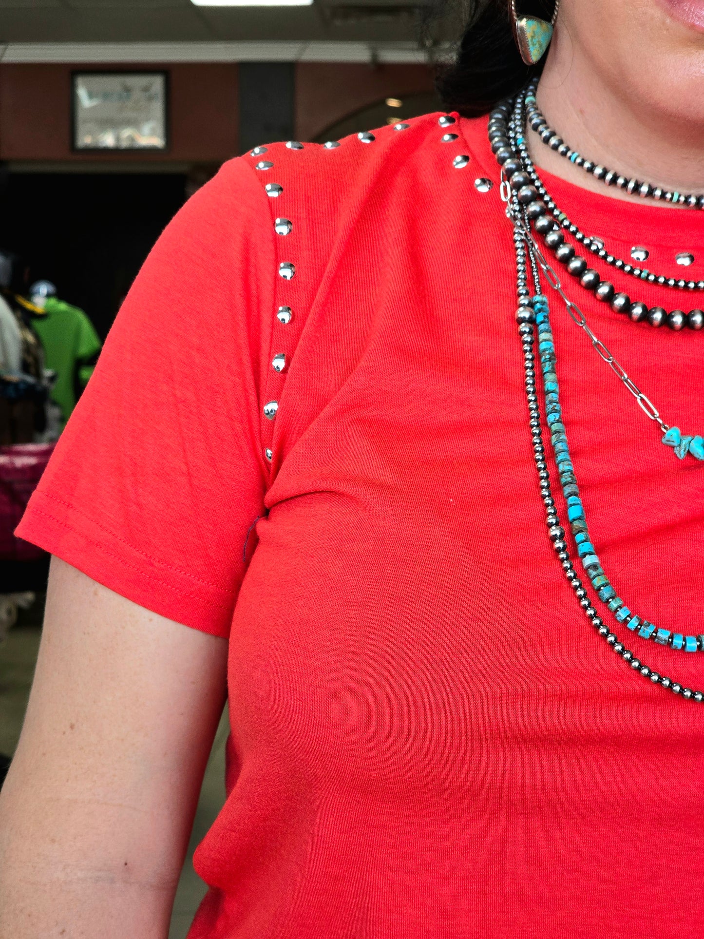 Candy Apple Studded Top