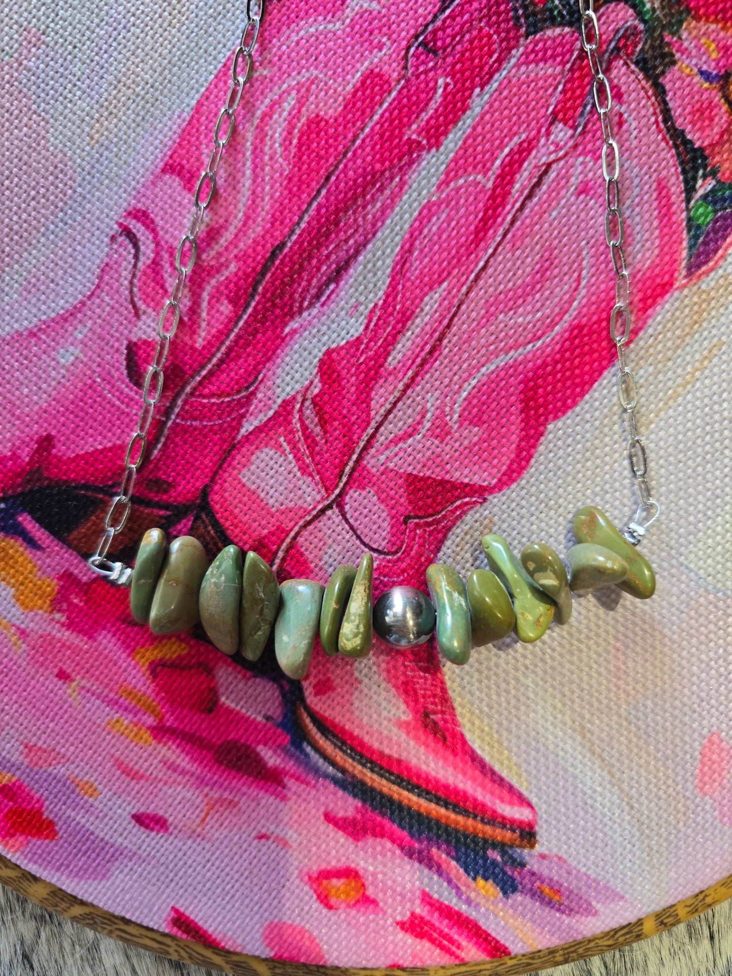 Chipped Turquoise Necklace [green]