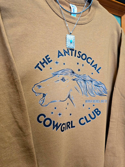 Antisocial Cowgirl Crewneck [pecan]