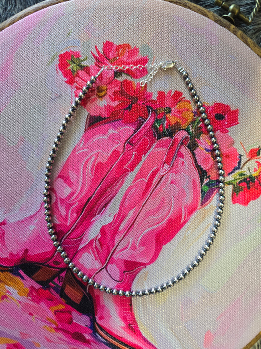 Denton 4mm Pearl Necklace [14"]