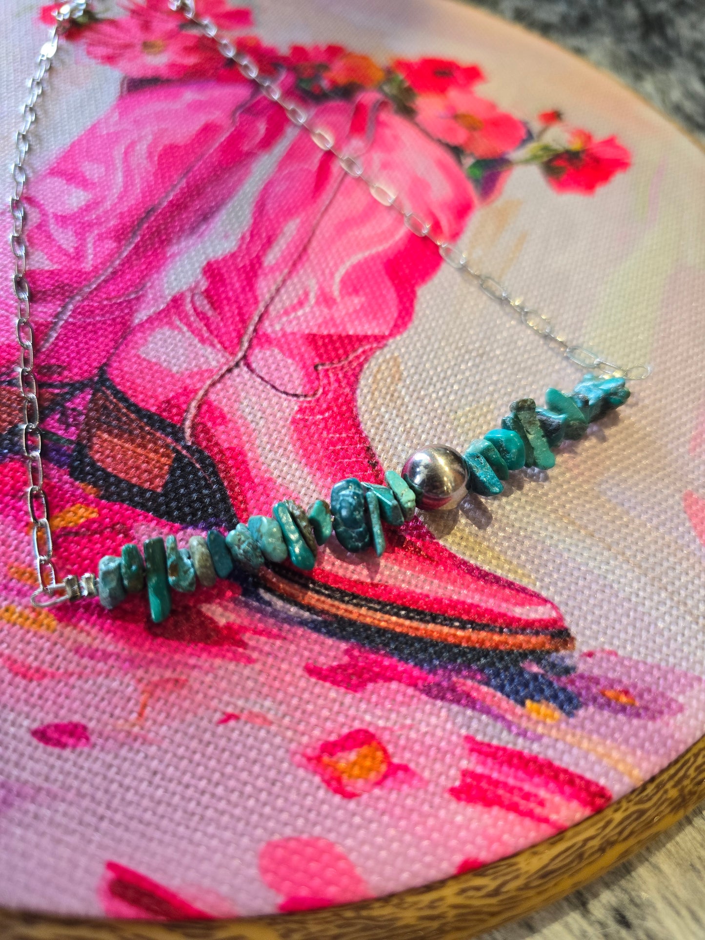 Chipped Turquoise Necklace [blue]