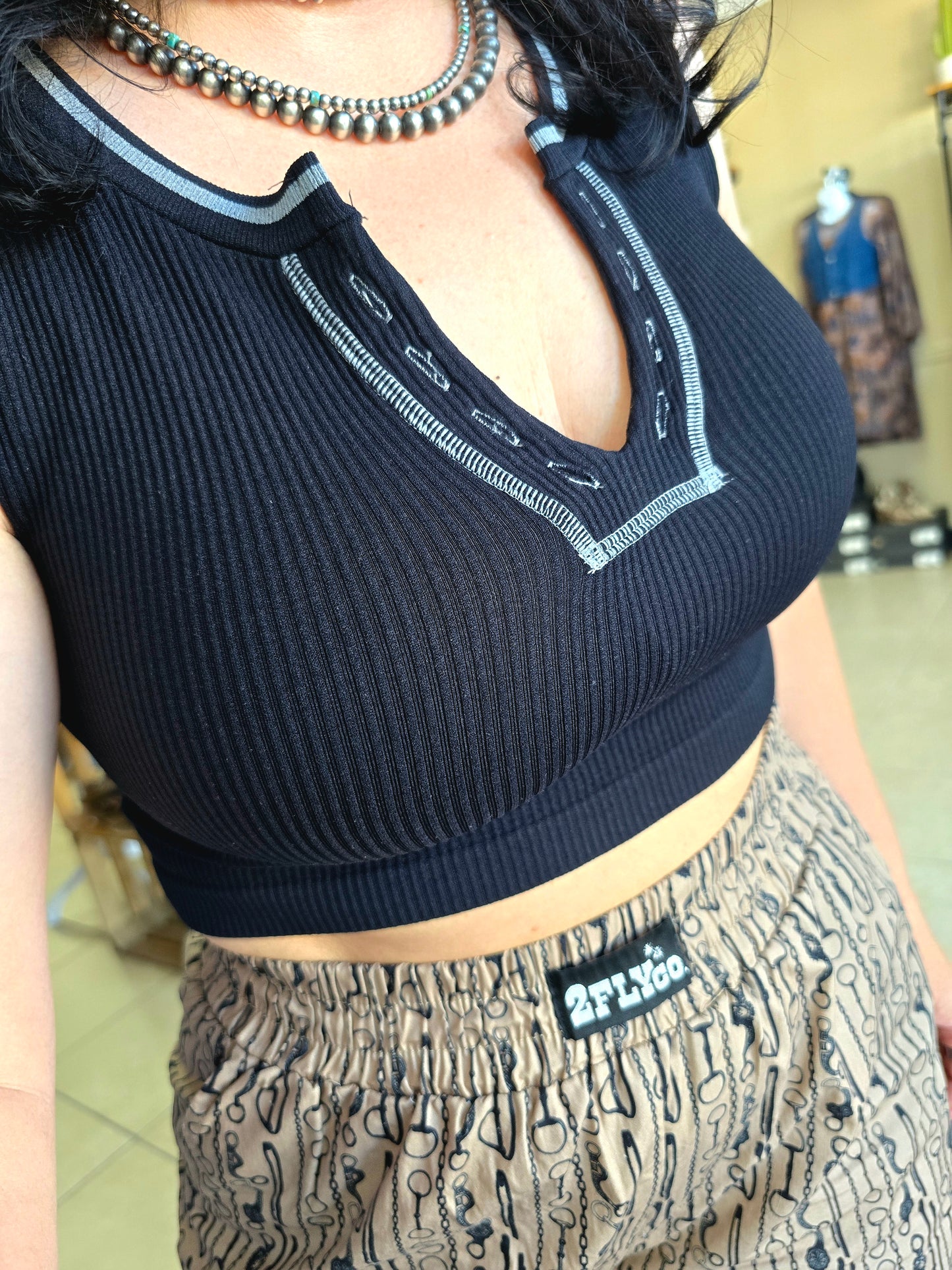 Y2K Crop Tank [Black]