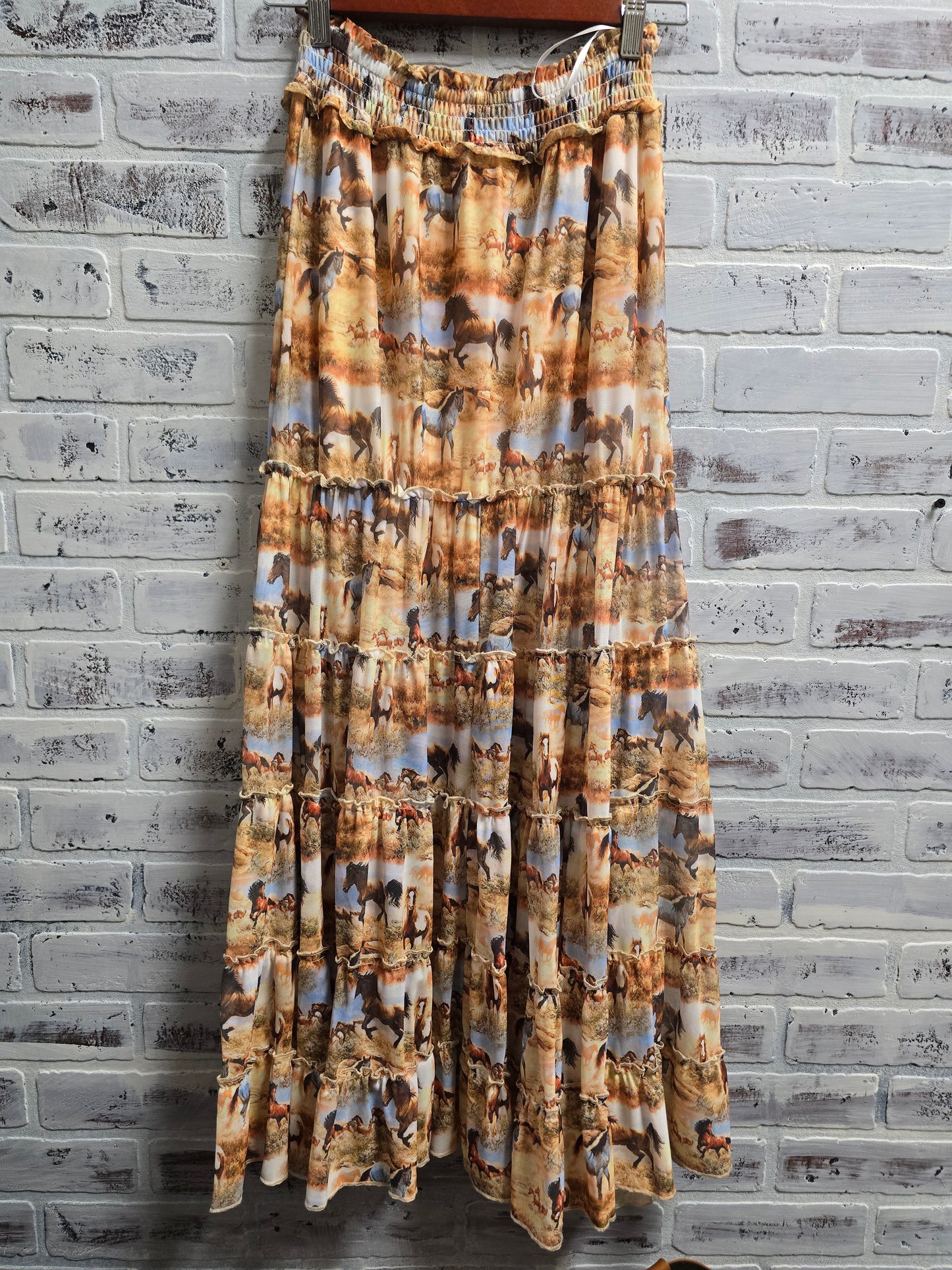 Wild Horses Ruffle Skirt