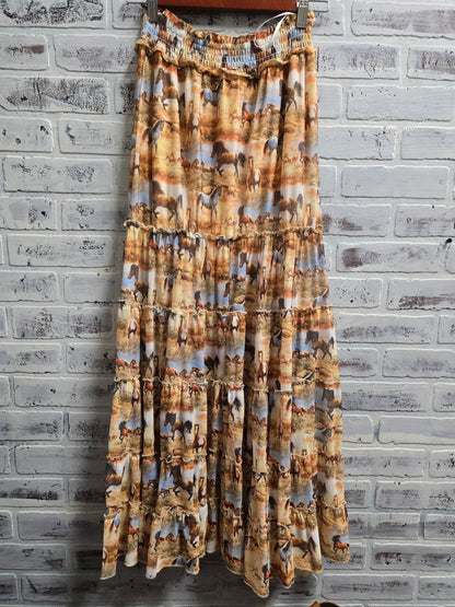 Wild Horses Ruffle Skirt