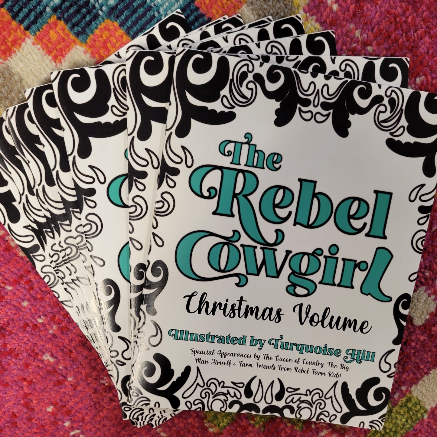 Libro para colorear de Navidad de la vaquera rebelde