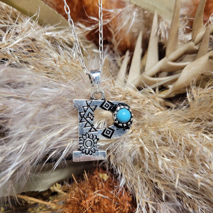 Collar Piedra Inicial Estampada